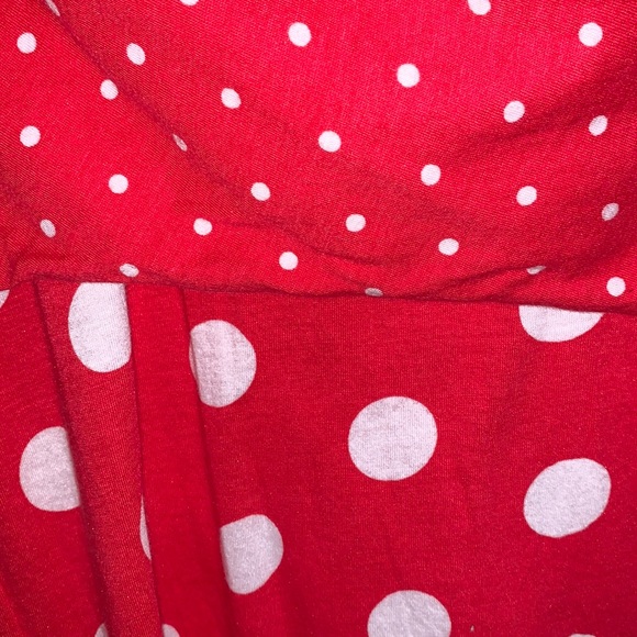 Coral polka dot 3/4 sleeve top - Picture 5 of 5